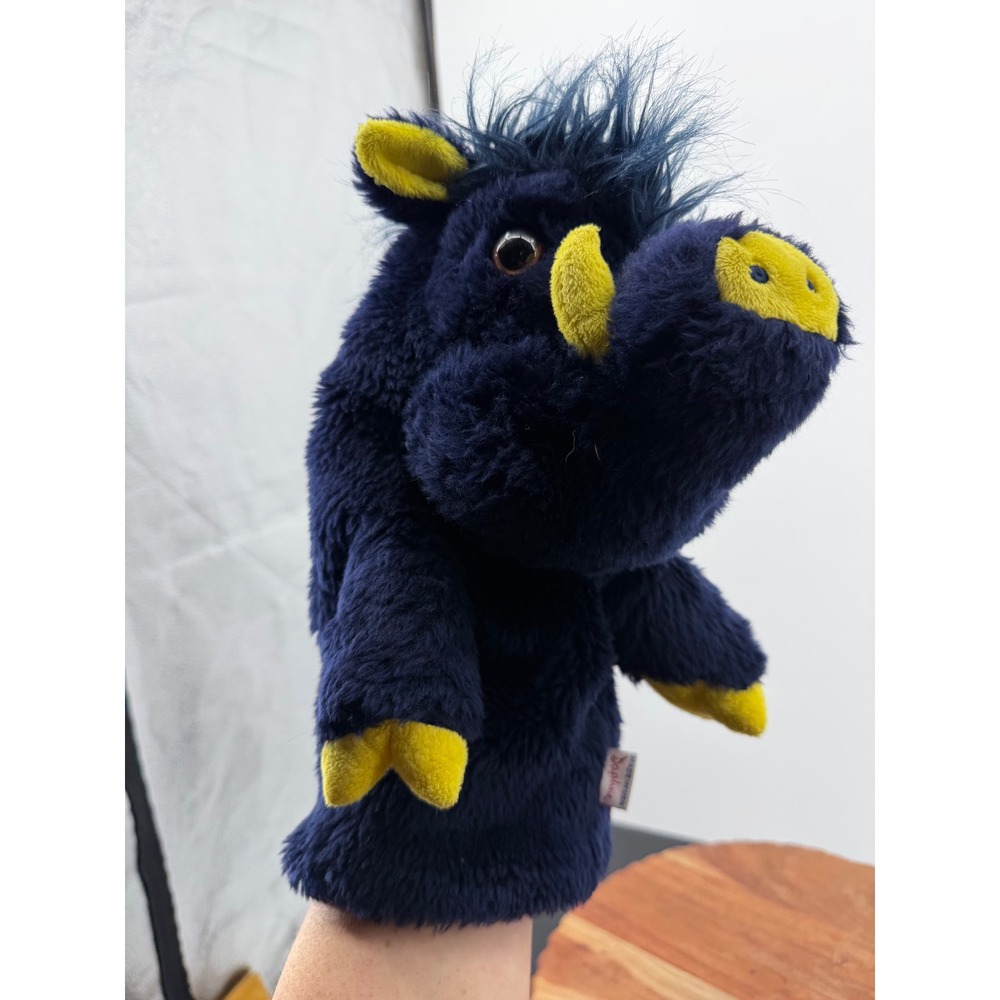 Daphne Warthog golf head cover Mens OS Navy Blue Yellow Plush Made in USA Boar‎